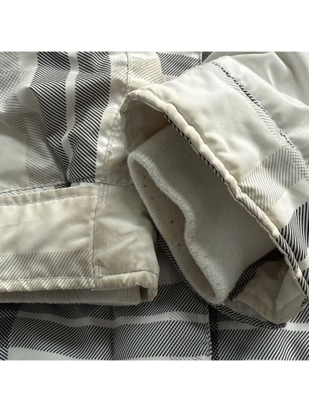 Roxy Ski Snowboarding White Black Grey Checkered Jacket Size Medium